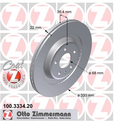 Zimmermann Tarcza hamulcowa 100.3334.20