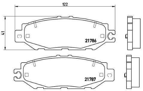 BREMBO Zestaw klocków hamulcowych, hamulce tarczowe P 83 036