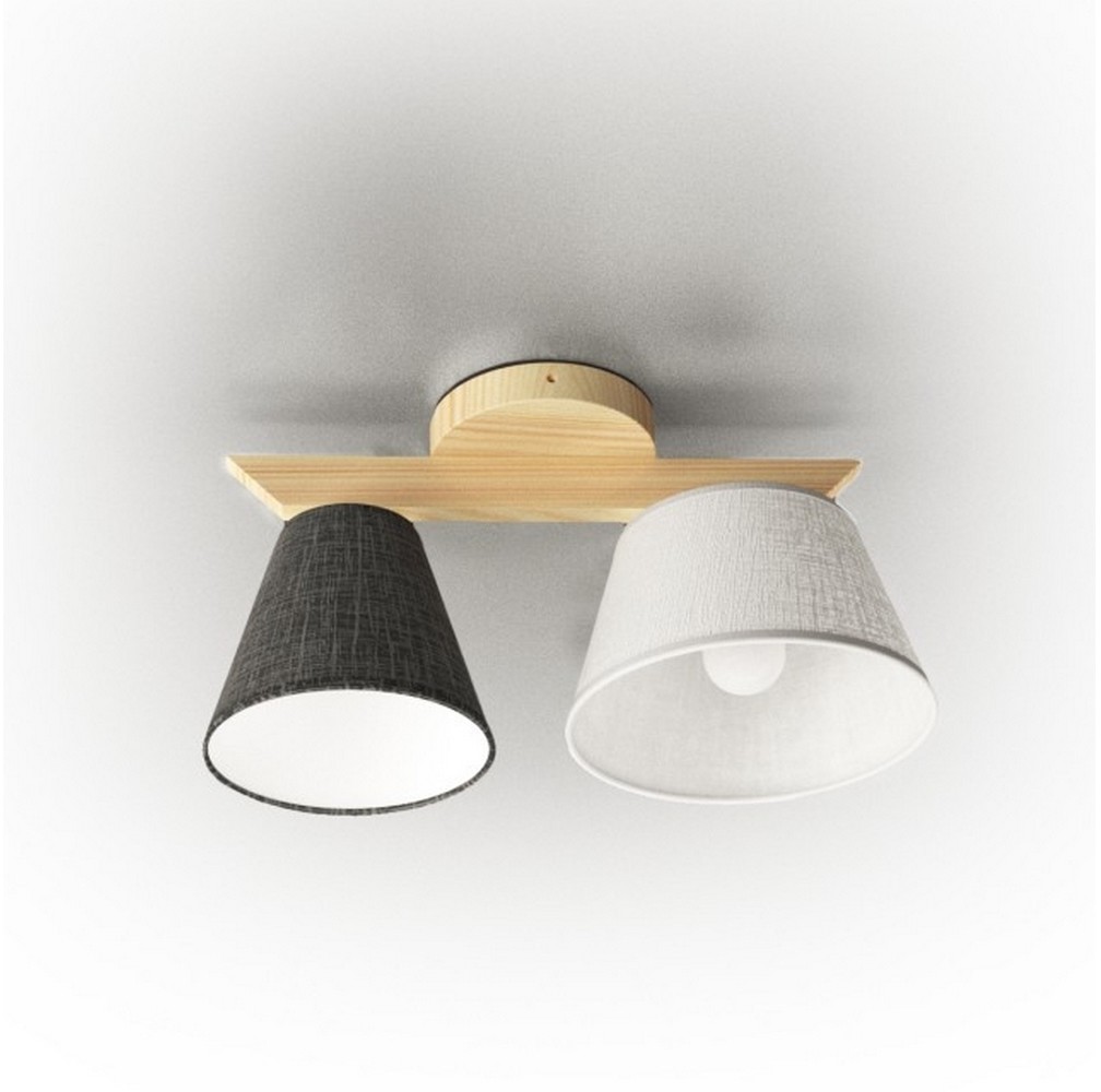 Light4home Żyrandol natynkowy YOKE 2xE14/40W/230V jasne drewno