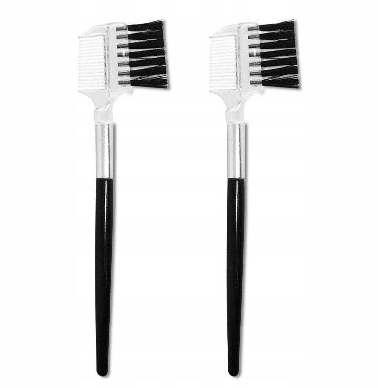 2x Grzebyk ze szczoteczką do rzęs brwi separator