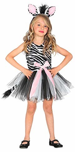 Widmann Widmann 10362 - kostium dziecięcy Zebra, sukienka z tutu i opaska na włosy, zwierzęta, impreza tematyczna, karnawał 10362