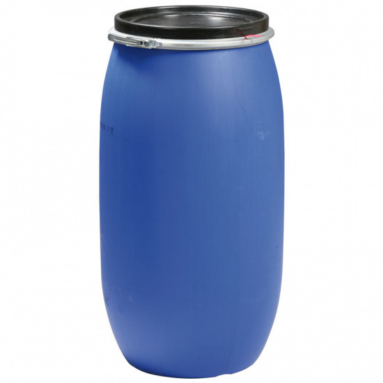 Partner B2B Plastikowa beczka 150 L, zdejmowane wieko, zamknięcie dźwigniowe MOF003-AST018