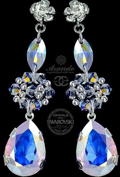 Swarovski PRZEPIĘKNE KOLCZYKI AURORA SREBRO