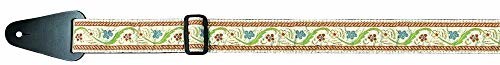 Gewa Fire & Stone 531024 Gitarrengurt Folklore-Edition Jacquard hell blumen 531064