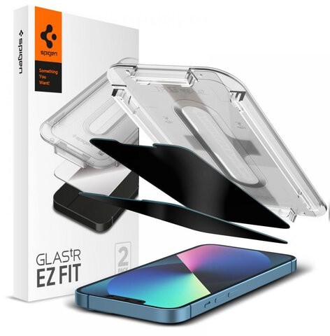 Spigen SZKŁO HARTOWANE GLAS.TR EZ FIT 2-PACK IPHONE 13 13 PRO PRIVACY 8809811851250-AGL03388