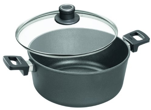 Woll 28 cm, wysokość 12 cm, 6.0 litrów garnków  128ill Induction Line odlew z 2 bocznymi uchwytami wraz z bezpiecznego szkła pokrywa 20411