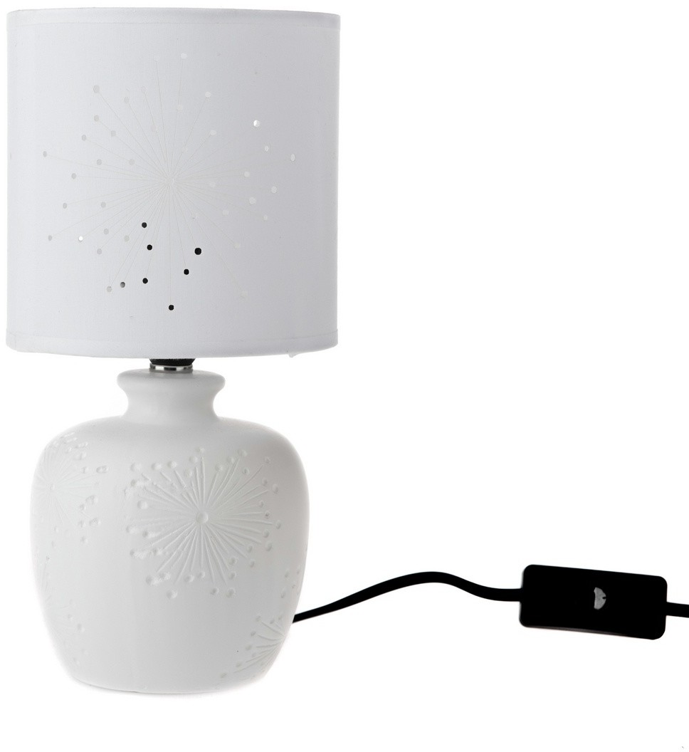 Ceramiczna lampa stołowa Galaxy, biały, 13 x 26,5 x 13 cm
