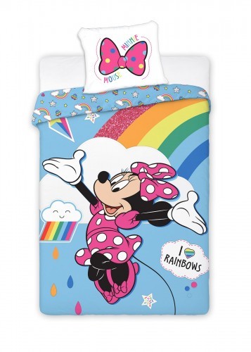 Faro Pościel licencyjna 140x200 Myszka Minnie tęcza Minnie 105