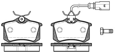 RoadHouse Zestaw klocków hamulcowych, hamulce tarczowe 2263.51