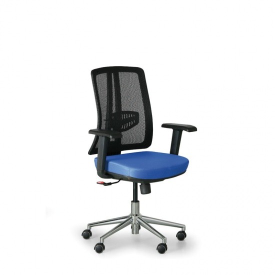 B2B Partner Krzesło biurowe Human, czarny/niebieski X1-03S-3/NT-01,B-16