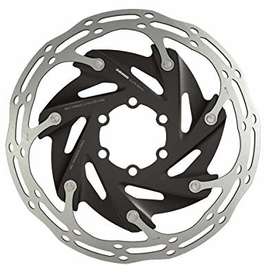 Sram Centerline XR Rotor tarcza hamulcowa dwuczęściowa zaokrąglony profil 6 otworów czarno-srebrna 2019 tarcze hamulcowe, czarny, 140mm