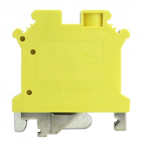 Geberit DEGSON szynowa 0,2-6mm2 1P Przelotowa PE Śrubowa DGN 3411 PC6-PE-01P-1Y-00A(H)