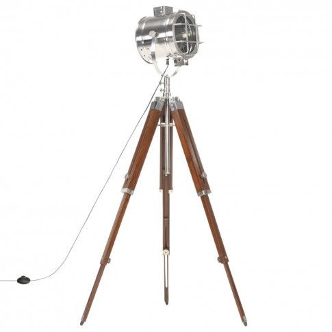 Brązowa lampa podłogowa regulowana - EX193 Hawe