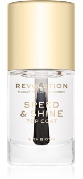 Makeup Revolution Speed & Shine szybkoschnący lakier do paznokci przezroczysty 10ml