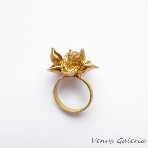 Skagen Pierścionek - Magnolia średnia pozłocona 2205