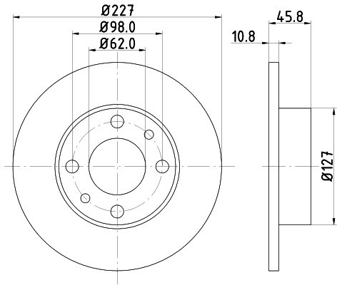 HELLA PAGID Tarcza hamulcowa PAGID 8DD355100-361