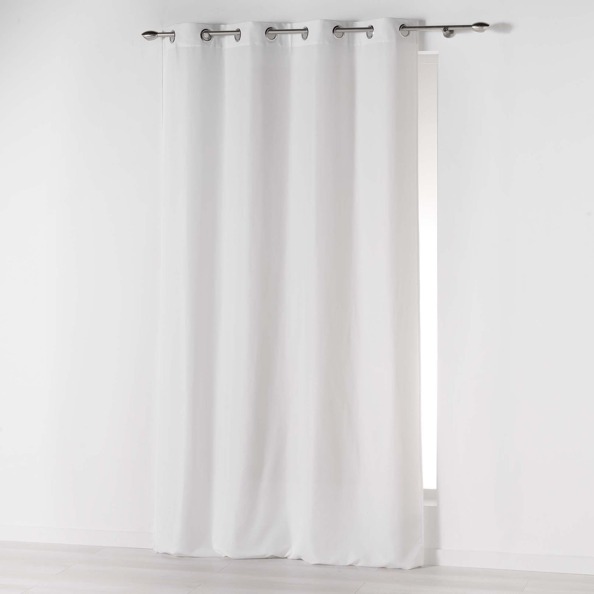 Douceur d'intérieur Douceur dintérieur Zasłona zaciemniająca na przelotkach ABSOLU 140 x 260 cm biała Zasłona zaciemniająca na przelotkach ABSOLU 140 x 260 cm biała