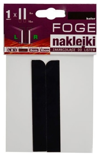 Naklejki zakończeniowe LB1 czarne 2 szt.