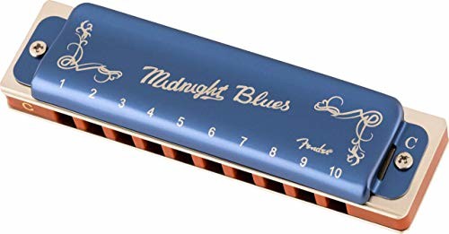 Fender Fender MIDNIGHT BLUES HARMONICA harmonijka ustna  diatoniczna  10 otworów  nastroj: C  kolor: niebieski (edycja limitowana) 990702101