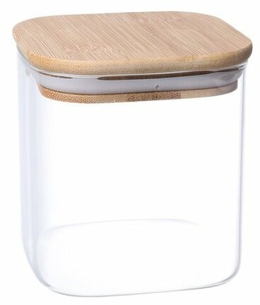 4Home Szklany pojemnik do żywności z wiekiem Bamboo, 550 ml