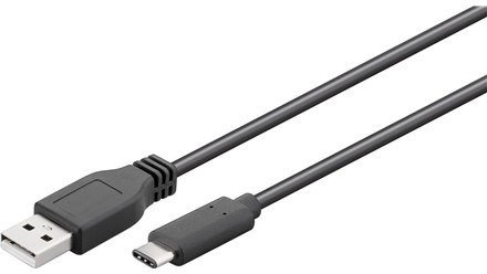Goobay USB 2.0 cable 55466 USB-C male, USB 2.0 male (type A), 1 m, Black 55466