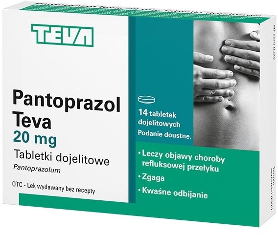 Teva Pantoprazol 20mg x14 tabetek