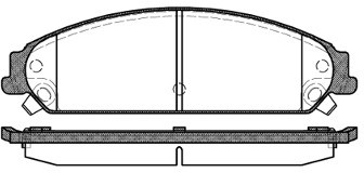 REMSA Zestaw klocków hamulcowych, hamulce tarczowe 1128.08