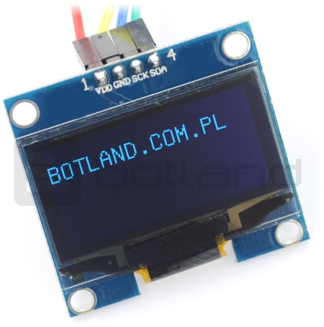 Wyświetlacz OLED niebieski graficzny 1,3'' 128x64px I2C v2 MOD-08867