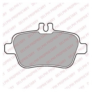 DELPHI Zestaw klocków hamulcowych, hamulce tarczowe LP2289