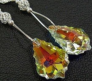 Swarovski Arande piękne długie kolczyki SREBRO AB 1402497183