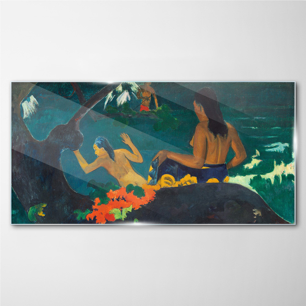 PL Coloray Obraz na Szkle Tahiti tubylcy drzewa 120x60cm