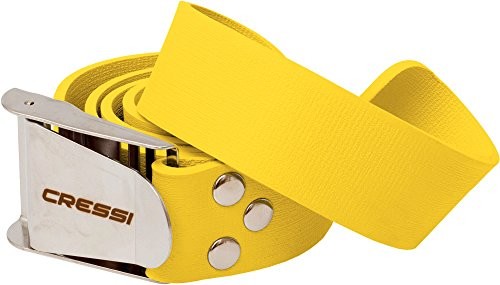 Cressi Quick Release Belt with Metal Buckle Elastic nurkowania ołowiu pasek, żółty, 140 cm (XTA626011)
