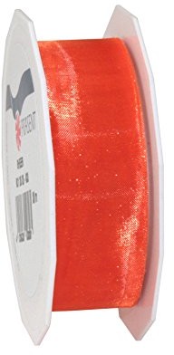 Pattberg Na prezent 25 MM 25 m Sheer  taśma organza, pomarańczowy 6012525-620