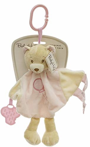 Teddy Hug Me 9845 Little Soft Pink Bear Comforter with Easy-bite 35 cm, różowy