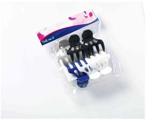 Sibel sibel Roller klipsami kolor czarny, biały, niebieski, szary 1-częściowy Pack, (1 X 6) 96325228