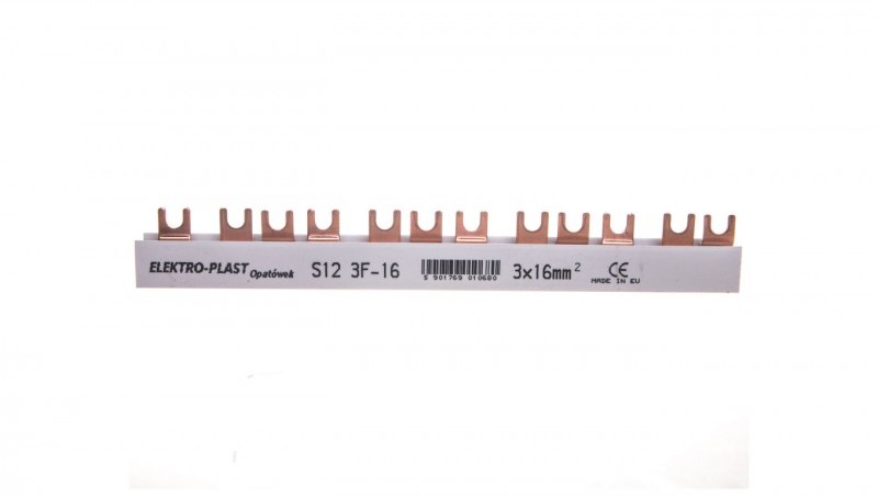 Elektro-Plast OPATÓWEK Szyna łączeniowa 3P 80A 16mm2 widełkowa (12mod.)3F S12 3F-10 45.321 45.321