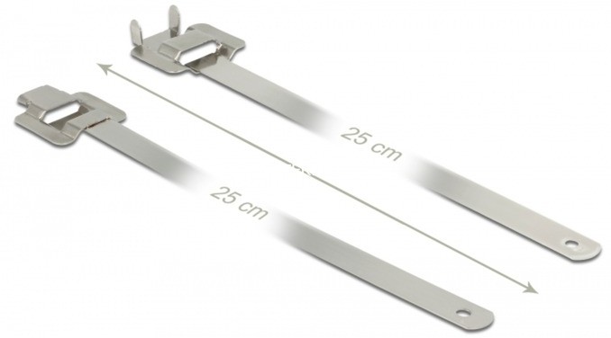 Delock 18763 opaska kablowa Releasable cable tie Stal nierdzewna 10 szt.