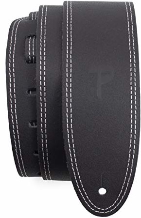 Perri's Leathers Perri's Leathers | Podwójnie przeszyty skórzany pasek do gitary | regulowany od 100 cm do 140 cm | szerokość 6,5 cm (BDS-175) BDS-175