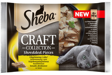 Sheba Saszetka 52x85g Craft Collection w sosie z drobiem z kurczakiem z indykiem z kaczką