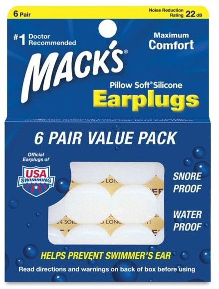 BARTEX Macks Pillow Soft Stopery do uszu silikonowe białe) 12 sztuk