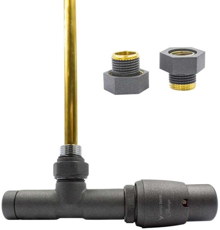 Varioterm Zawór termostatyczny UNICO ze złączką Pex/Cu / GZ1/2 - grafit str. instalacja 1/2 - GZ1/2 prawy UGS0205CFK/P(GZ1/2)
