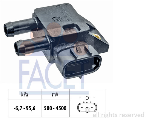 FACET Czujnik, ciśnienie spalin 10.3308 10.3308