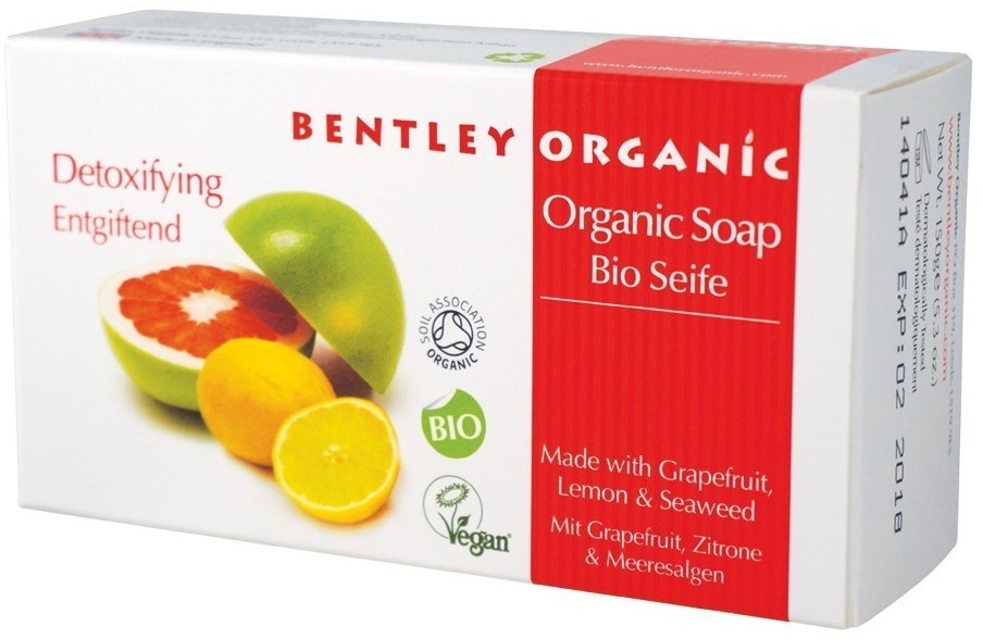 Bentley Organic Detoksykujące Mydło z Grejpfrutem Cytryną i Wodorostami,150g BEN01662