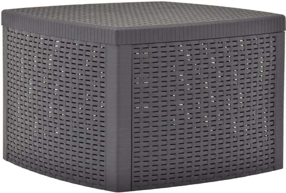 vidaXL Stolik boczny, mokka, 54x54x36,5 cm, plastikowy