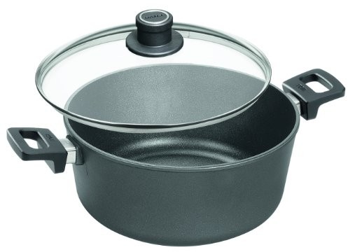 Woll Wełniany Titanium Nowo odlew ciśnieniowy w zestawie szkło bezpieczne pokrywki z 2 bocznymi uchwytami, 28 cm 128NL