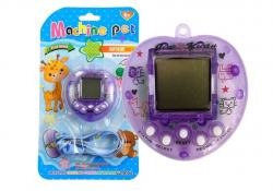 Import LEANToys Gra Elektroniczna Tamagotchi + Smycz Fioletowa