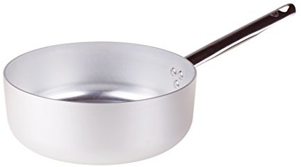 Pentole Agnelli pentole agnelli rondel wykonana z aluminium, niska, trzonkiem ze stali nierdzewnej, w kolorze srebrnym, srebrny/czarny, 20 cm ALMA10720