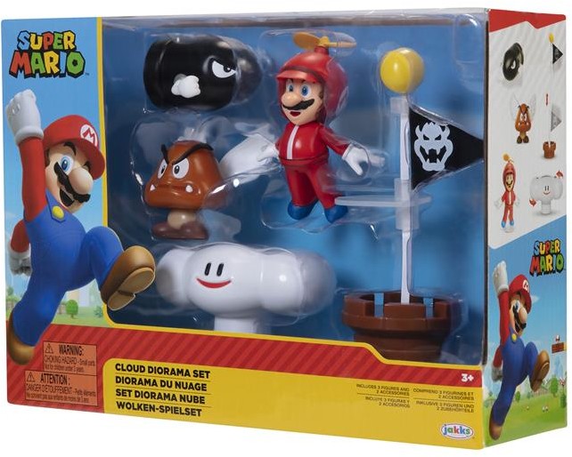 Jakks Pacific Super Mario. Zestaw Cloud Diorama z figurkami