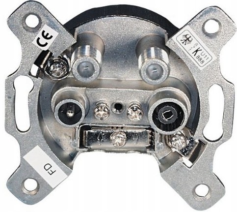 Gniazdo RTV/2xSAT 4 Wyjścia MEC21 21554 Efp M210