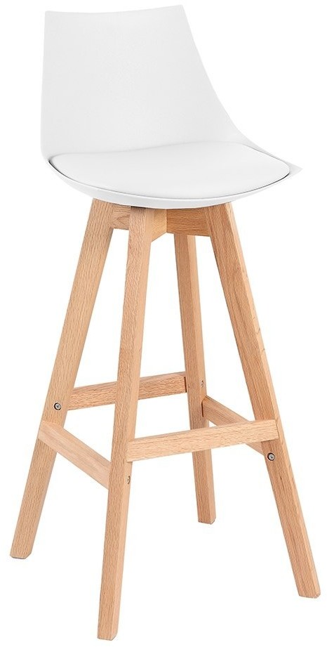 King Home Hoker SLIM biały - polipropylen, ekoskóra, drewno 140-7 WHITE